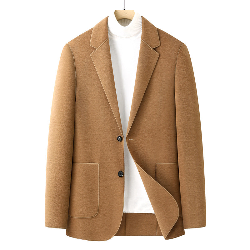 Men's military-elegant wool blend jacket with patch pockets and narrow lapels Mune Fashion