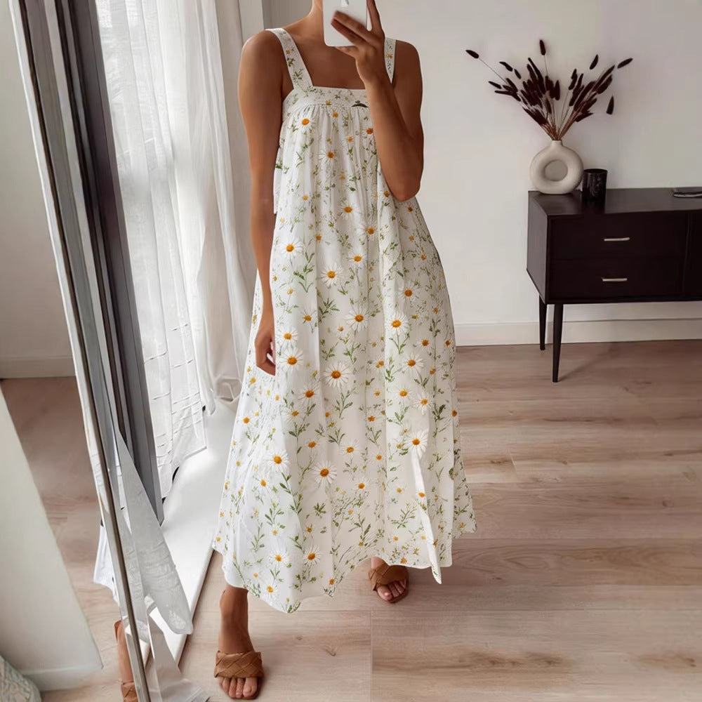 Ladies maxi dress with floral pattern and airy fit Mune Fashion
