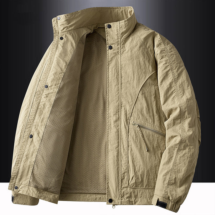 Men's lightweight transitional jacket with high collar and practical pockets Mune Fashion 1788242366