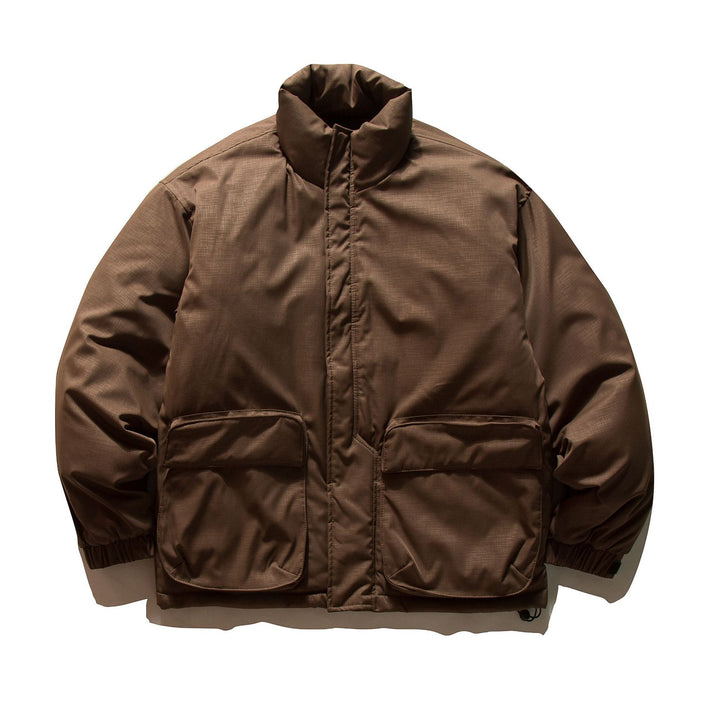 Unisex Boxy-filled Puffer jacket with high stand-up collar and utility pockets Mune Fashion