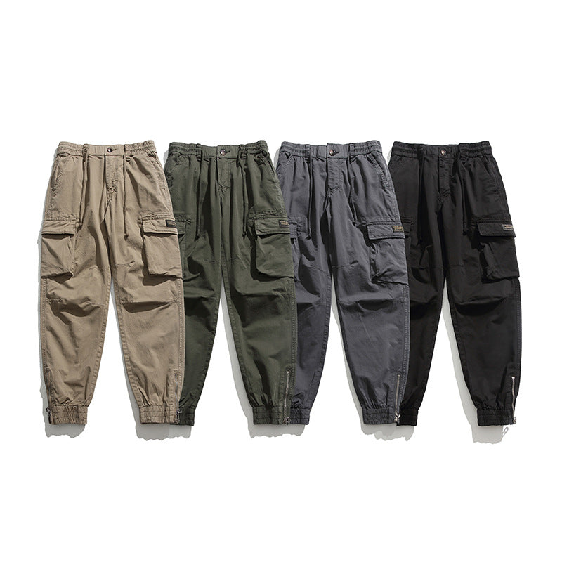 Herren Cargo-Joggerhose mit elastischem Komfortbund, Kniepaneelen und Reißverschluss-Knöcheln Mune Fashion