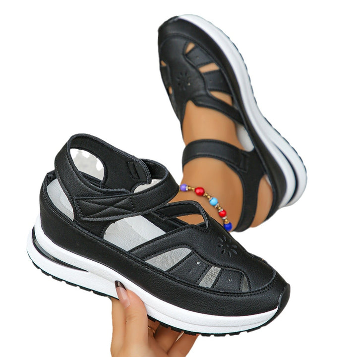 Damen Keilsandalen mit verstellbarem Klettverschluss und orthopädischer Komfortsohle Mune Fashion