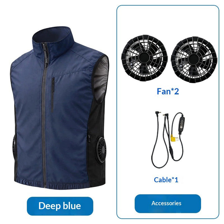Unisex nan ergonomic cooling vest with integrated fans and battery connection Mune Fashion