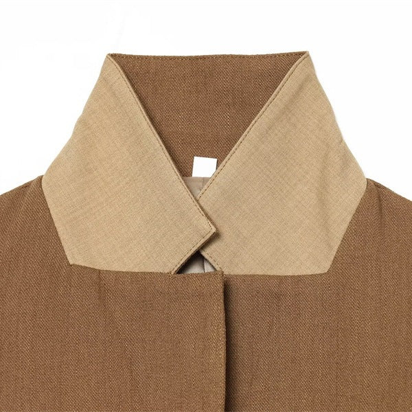 Women's Tailored Wool Riding Jacket with Stand-Up Collar and Flap Pockets Mune Fashion