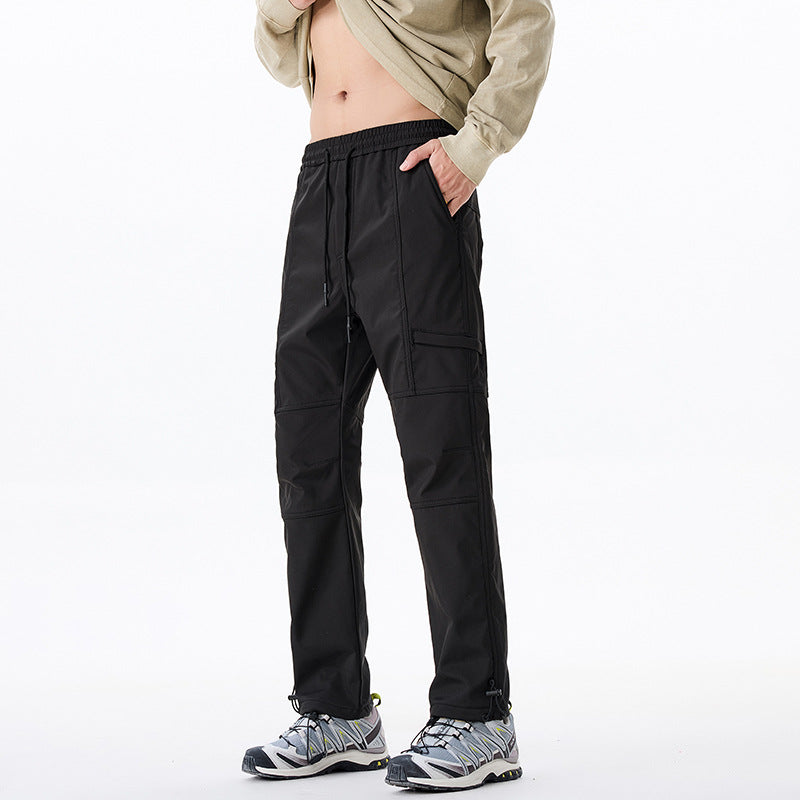 Men's Technical Utility Cargo Pants with Reinforced Knee Panels and Adjustable Hem Mune Fashion