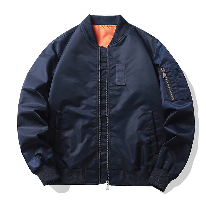 Men's Lightweight Flight Bomber Jacket with Water-Repellent Shell and Contrast Lining Mune Fashion