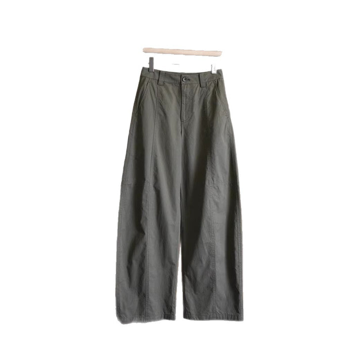 Ladies High Waisted Fabric Pants Mune Fashion
