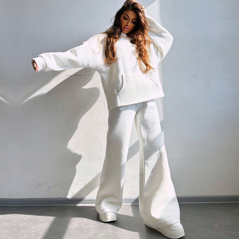 Ladies Cool Oversized Hoodie and Wide Leisure Pants Mune