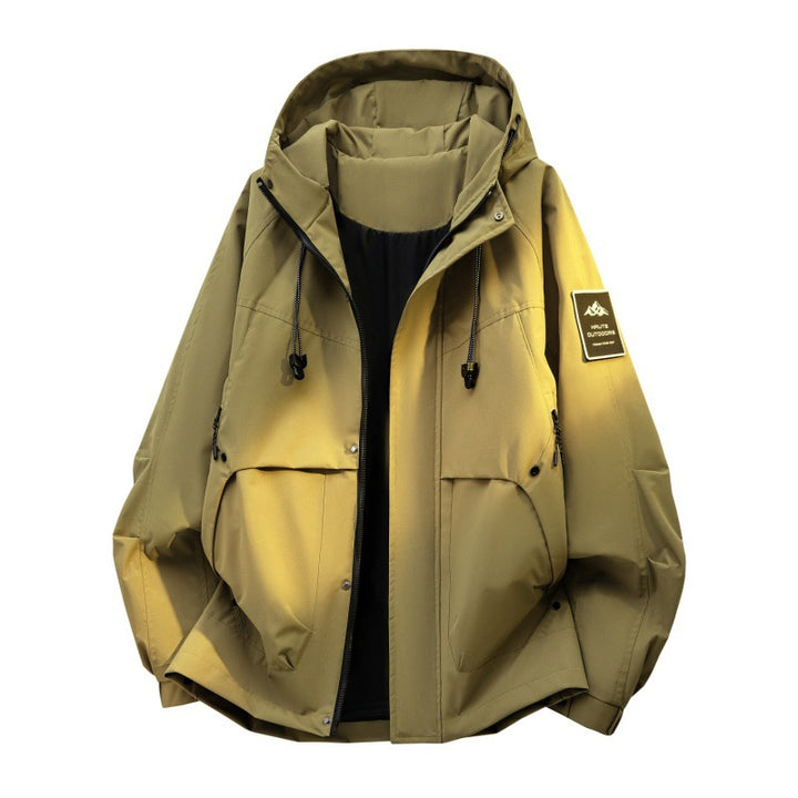 Men's Padded Hooded Utility Jacket with Removable Lining & High Stand Collar Mune Fashion