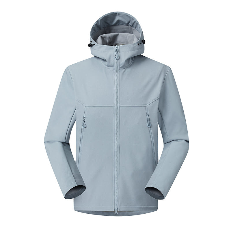 Men's Minimalistic Softshell Hoodie with breathable membrane, concealed zipper pockets, and ergonomic cut Mune Fashion