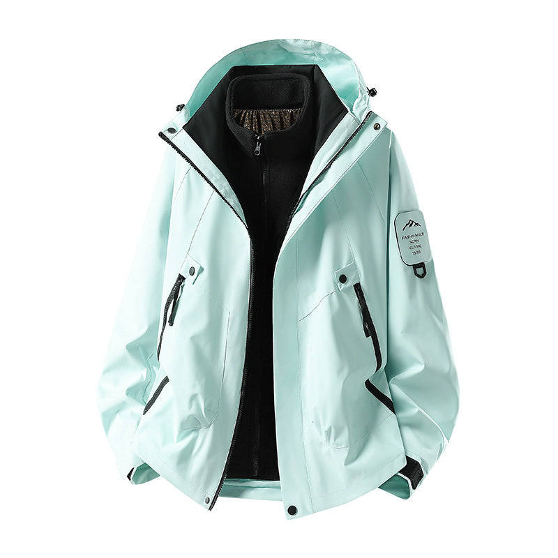 Men's Two-in-One Weather Protection Jacket with Removable Padded Vest and Adjustable Hood Mune Fashion