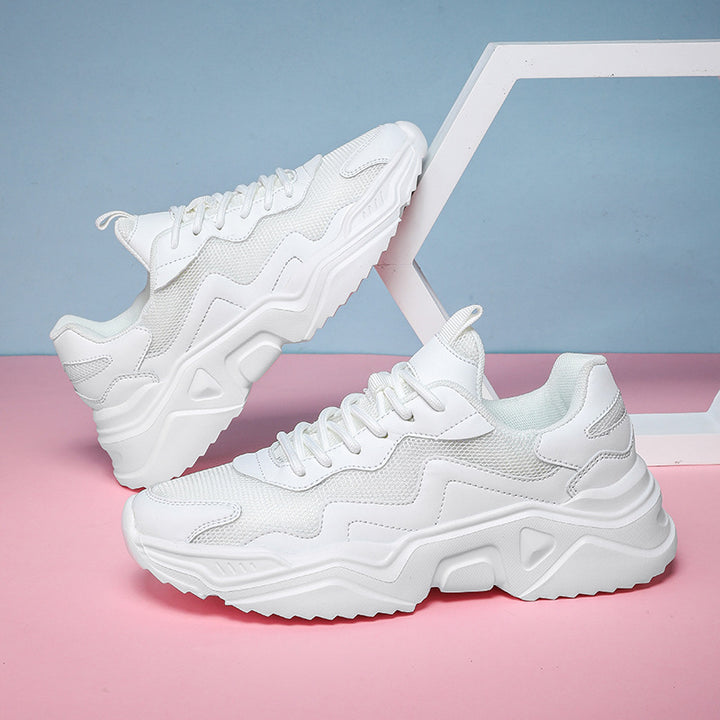 Unisex nan chunky sports sneaker with thick profile sole and breathable mesh fabric Mune Fashion