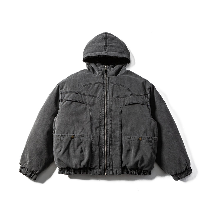 Men's Robust Hooded Field Jacket with Teddy Lining and Utility Pockets Mune Fashion