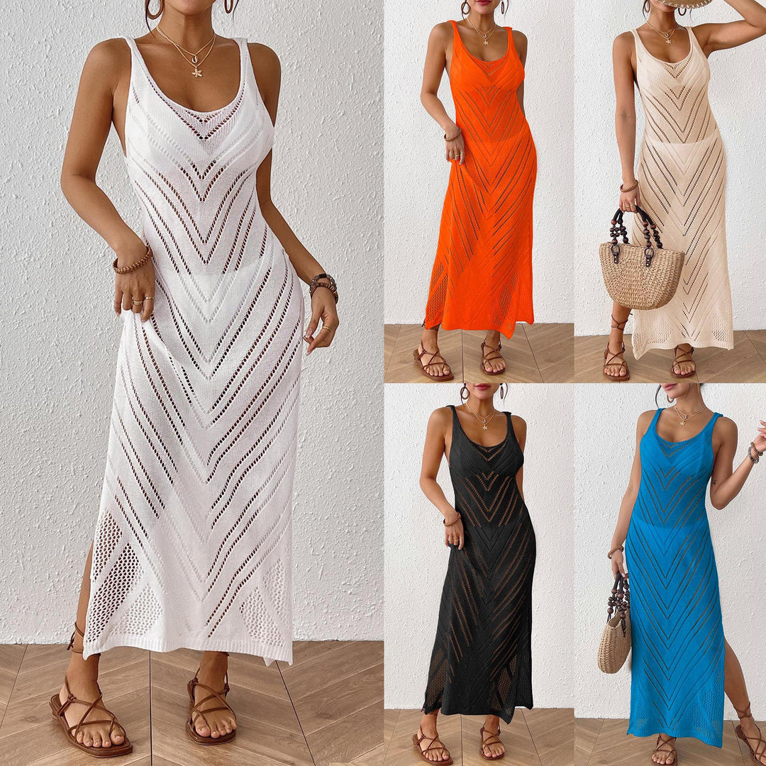 Women's Airy Crochet Midi Dress Mune Fashion