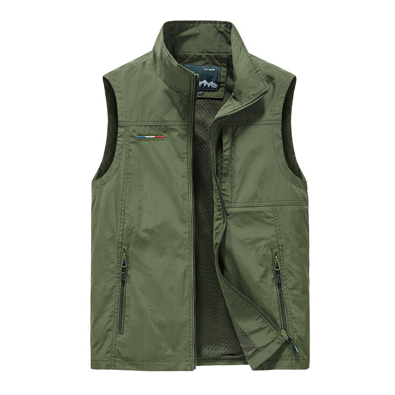 Men's warm outdoor vest with teddy lining and multiple zip pockets Mune Fashion