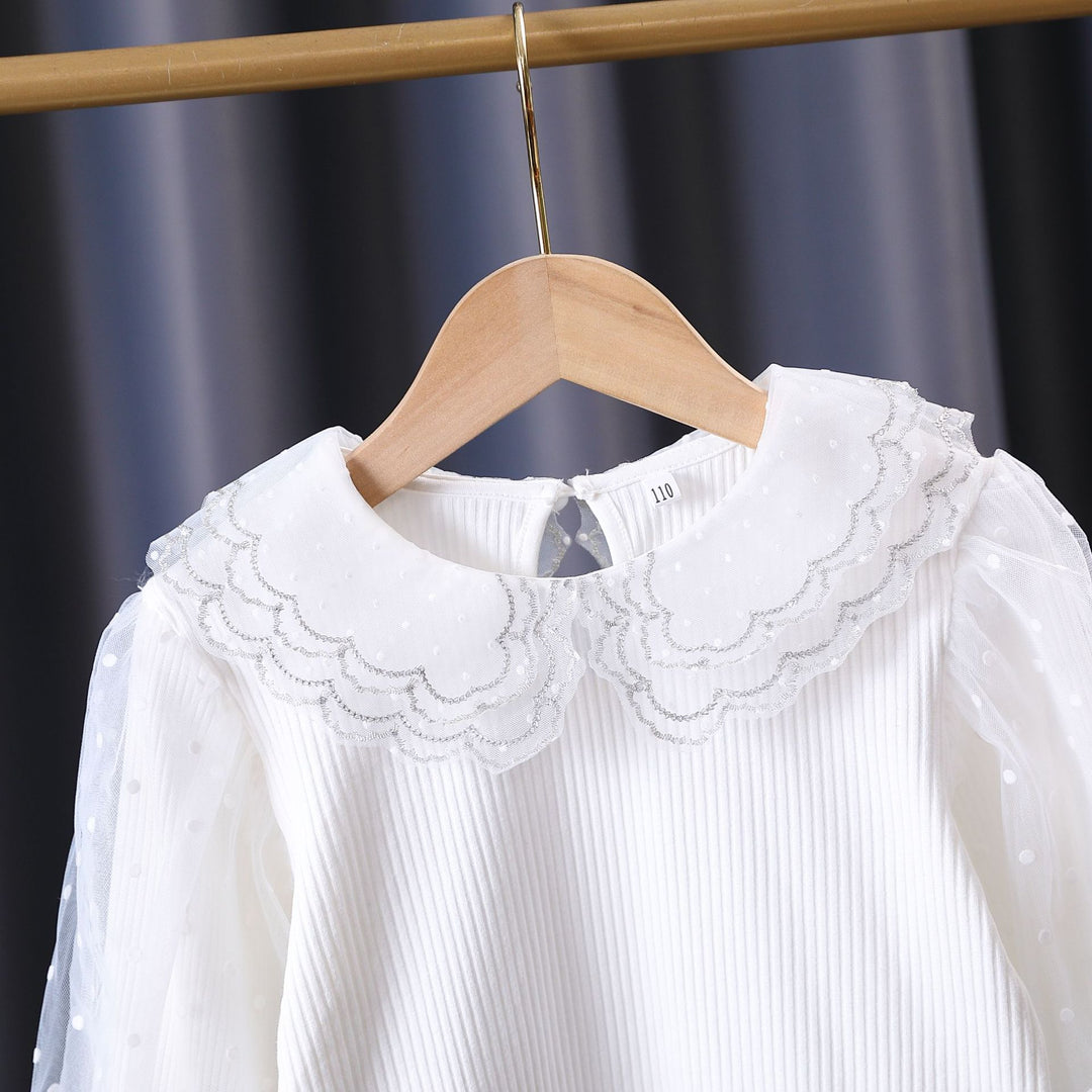 Women's cozy sweatshirt with transparent puff sleeves Mune Fashion