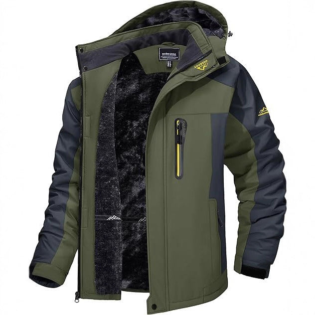 Men's nano wind and waterproof winter ski jacket with removable hood, thermal lining and sealed seams Mune Fashion