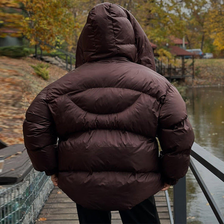 Ladies Quilted Winter Jacket with Oversized Hood Mune