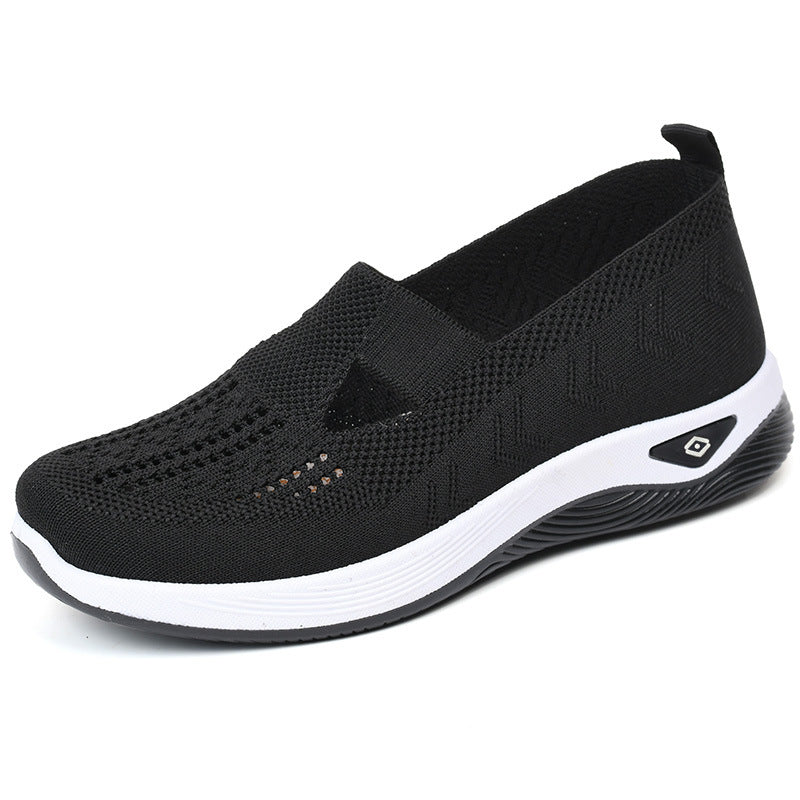 Women's lightweight breathable slip-on sneakers with elastic knit upper and orthopedic comfort sole Mune Fashion