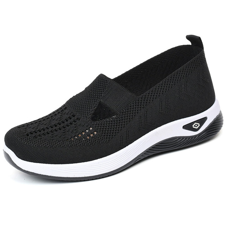 Women's lightweight breathable slip-on sneakers with elastic knit upper and orthopedic comfort sole Mune Fashion