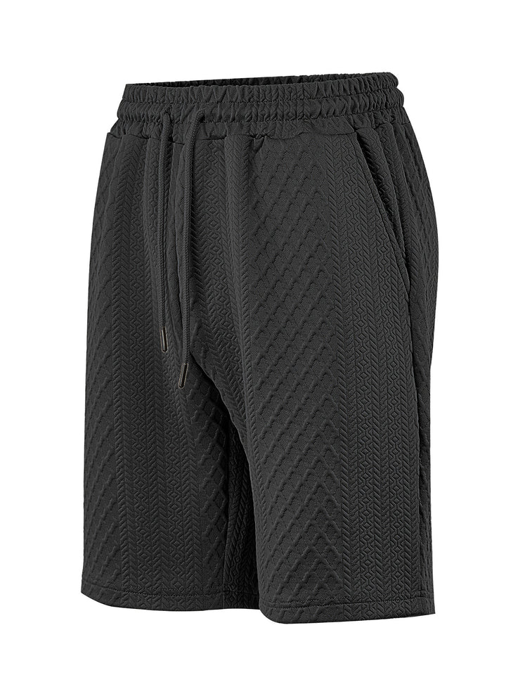 Men's structured lounge shorts with elastic waistband drawstring and side pockets Mune Fashion