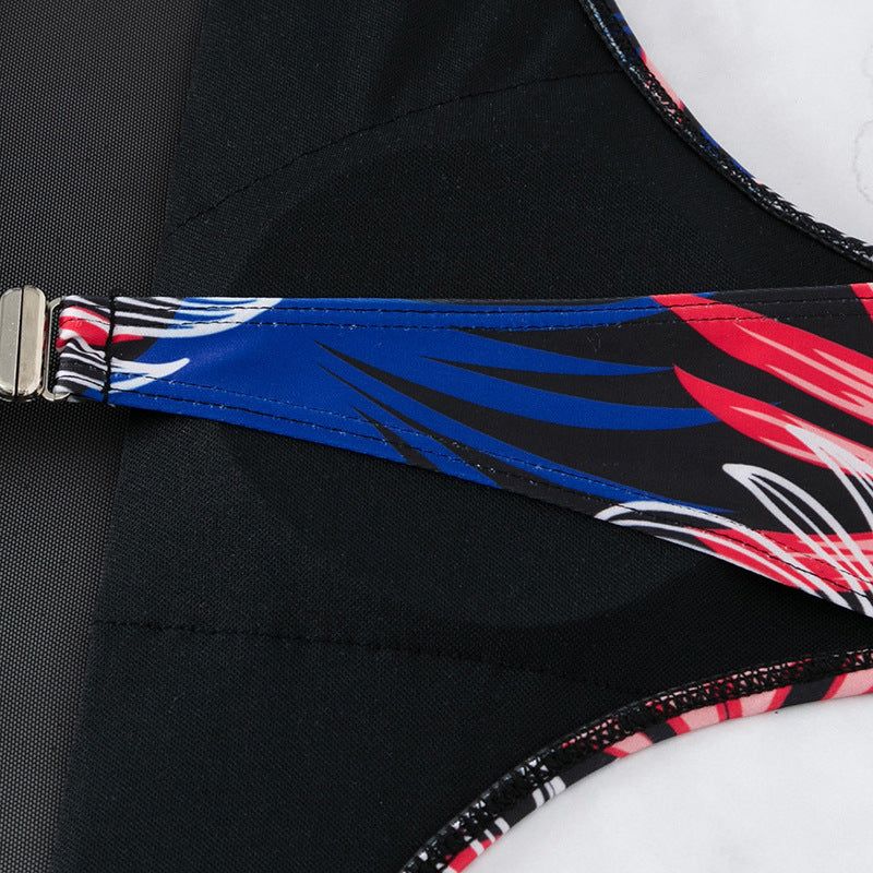 Women High-neck swimsuit with floral pattern and cut-out details Mune Fashion