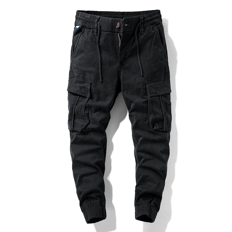 Herren Cargo-Jogginghose im Utility-Style mit Tunnelzugbund, Multifachtaschen und gerippten Bündchen Mune Fashion