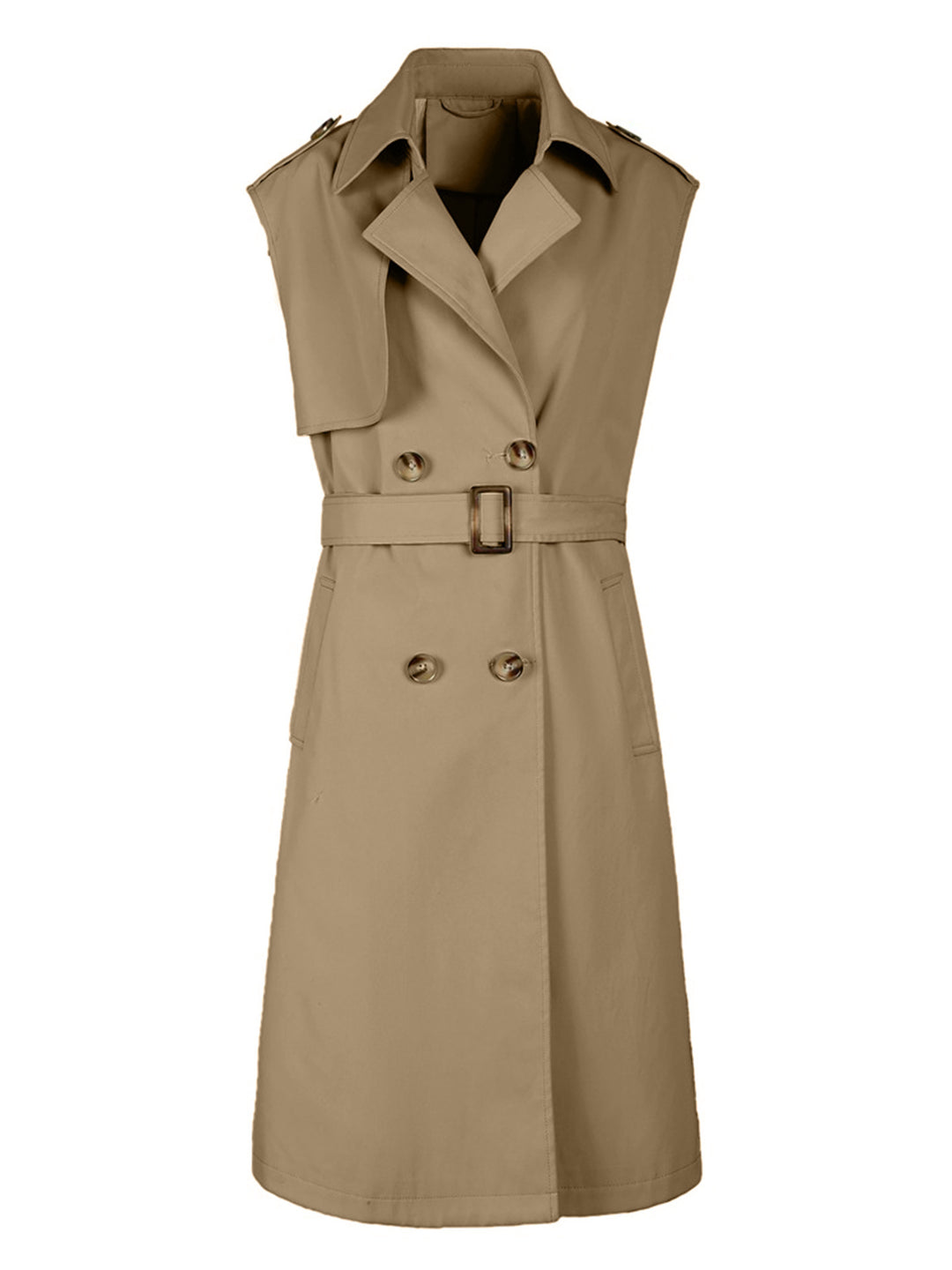 Women Elegant Trench Coat with Belt Mune Fashion