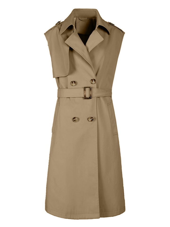 Women Elegant Trench Coat with Belt Mune Fashion