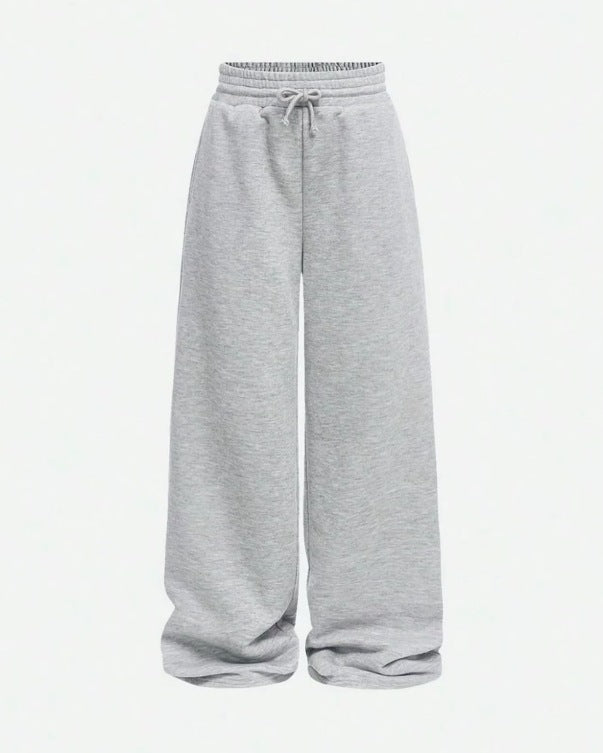 Unisex nan locker falling lounge pants with elastic drawstring waist, side pockets and straight leg Mune Fashion
