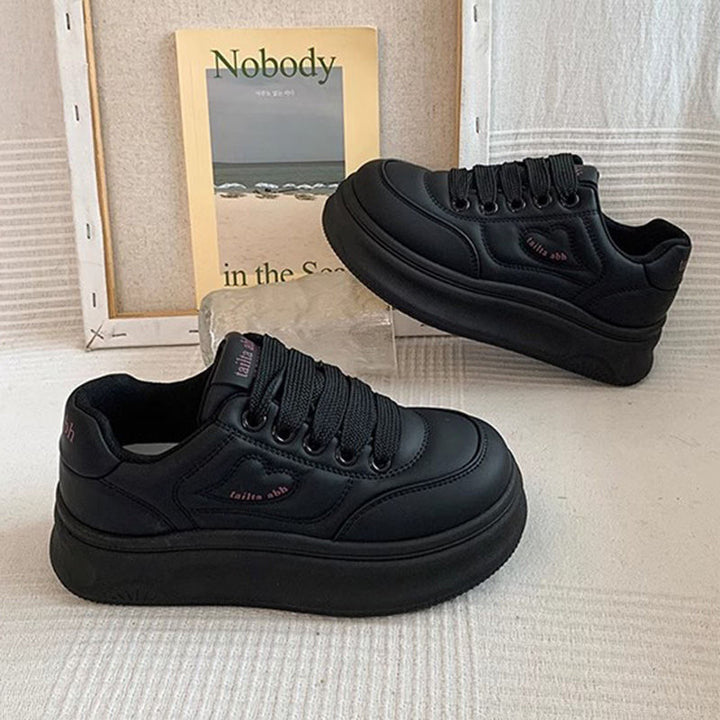 Women's platform sneakers in a minimalist chunky look with sculpted wedge sole Mune Fashion
