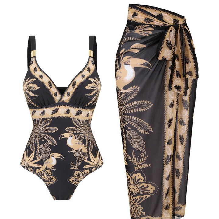 Women's swimsuit with elegant wrap skirt Mune Fashion