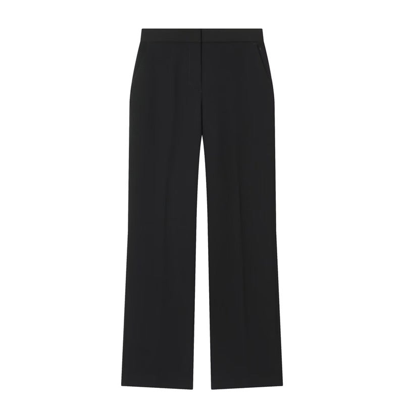 Women's wide suit trousers with high waist, crease and elastic back waistband Mune Fashion