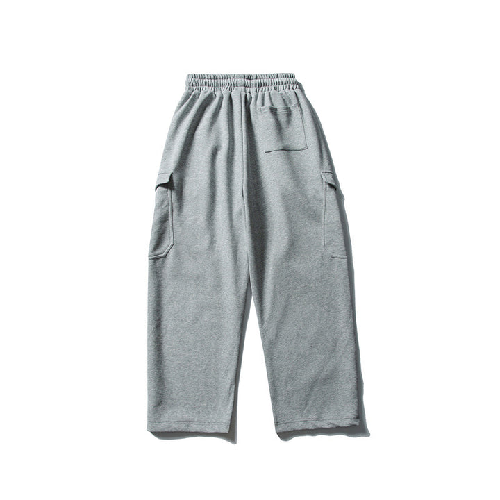 Men's Relaxed Fleece Cargo Pants with Elastic Drawstring and Utility Pockets Mune Fashion