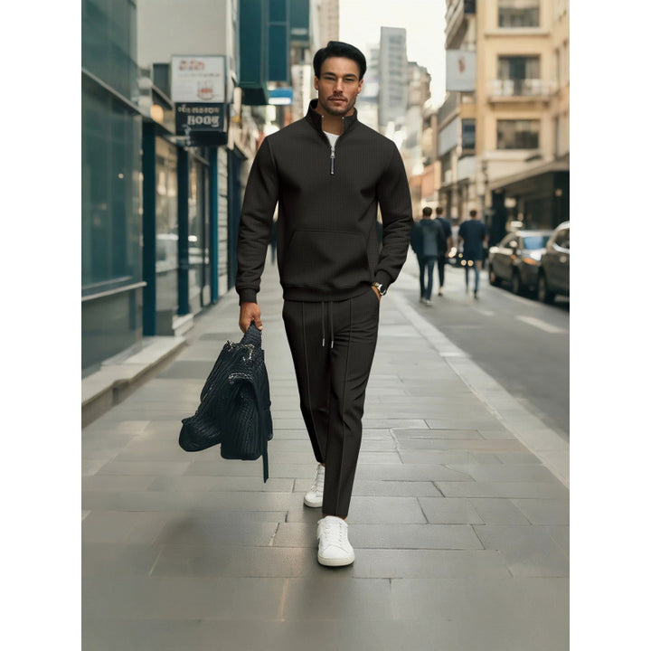 Men's High Quality Stand Collar Sweater with Zipper Mune Fashion