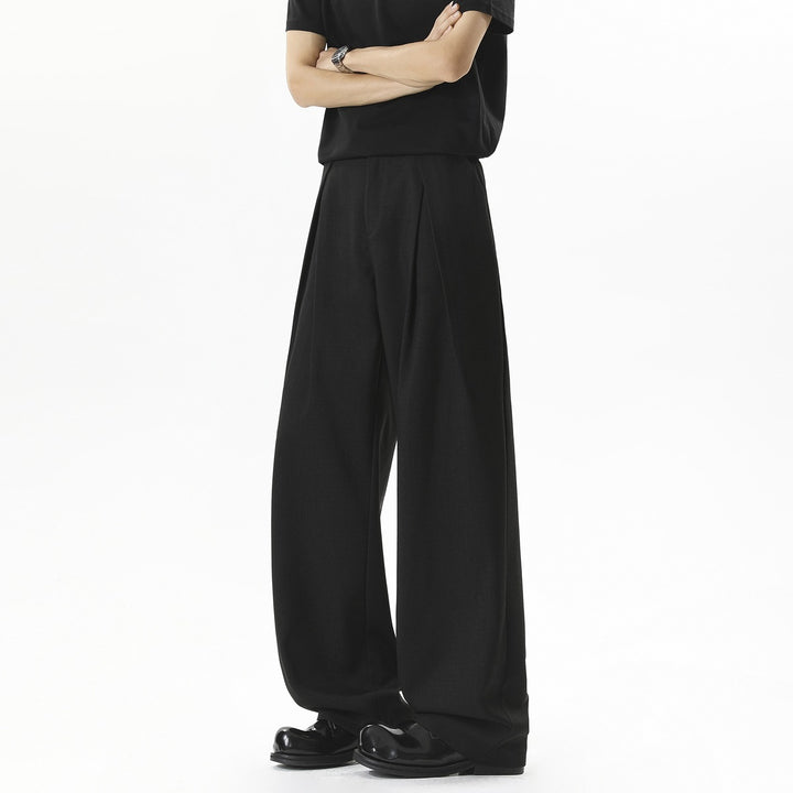 Men's Extra Wide Palazzo Pants with Pleats & Flowing Width Mune Fashion