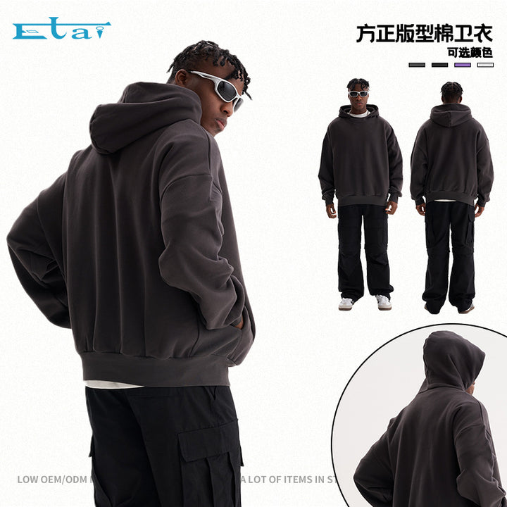 Unisex Minimalist Hoodie in Clean Look with Reinforced Collar Mune Fashion