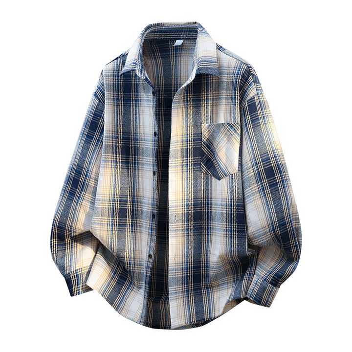 Men's Fashionable Check Pattern Shirt Mune Fashion