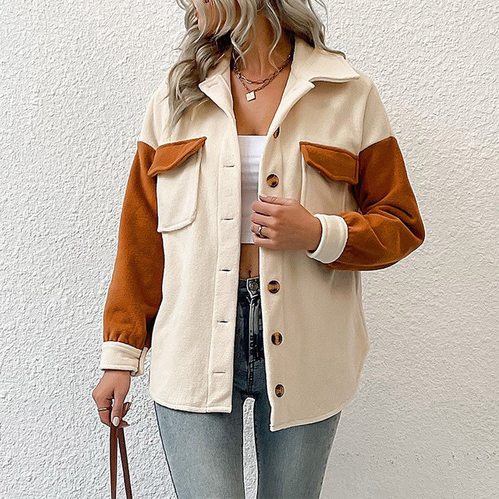 Women's Stylish Fleece Jacket with Pockets and Button Details Mune Fashion