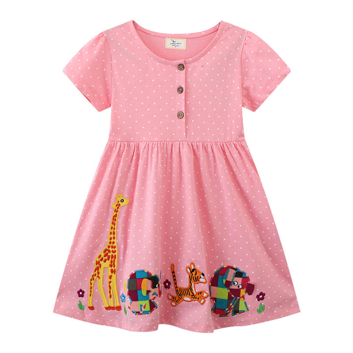 Girls Animal Motif Summer Dress Mune Fashion