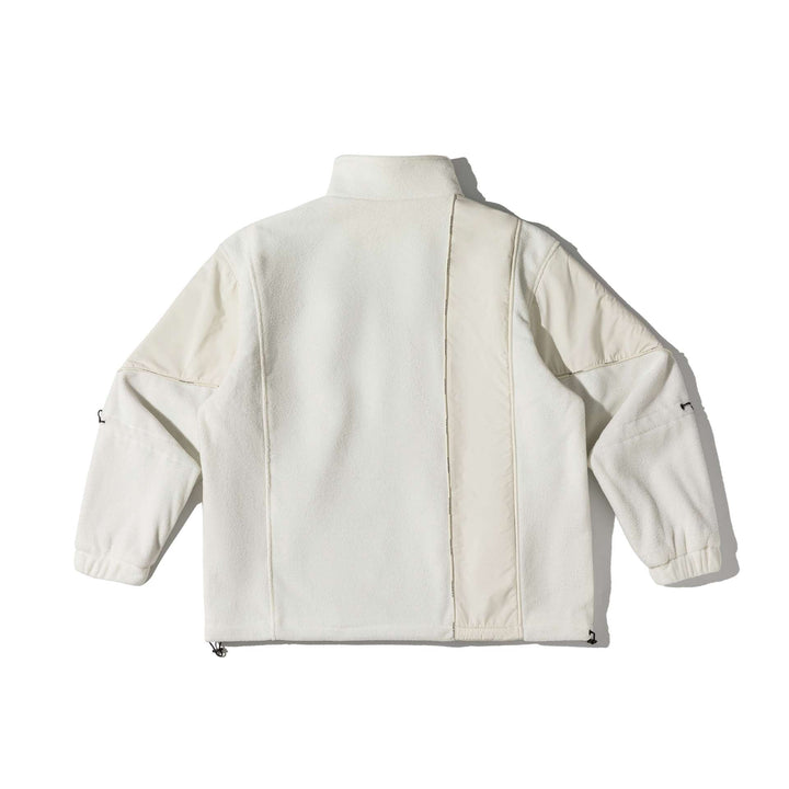 Unisex Short Cut Technical Fleece Utility Jacket with High Stand-Up Collar and Multifunctional Pockets Mune Fashion