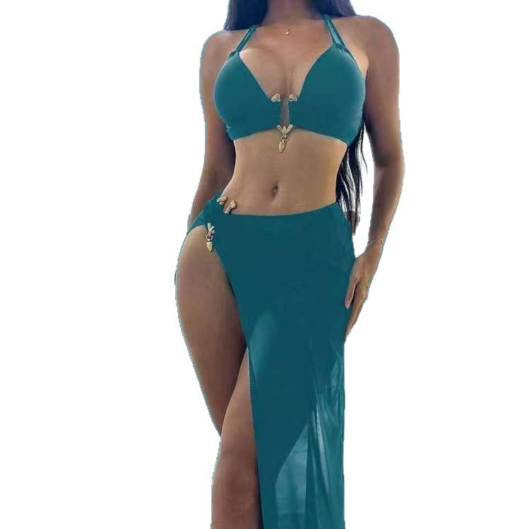 Women's bikini set with transparent maxi skirt Mune Fashion