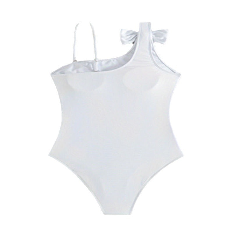 Women One-sided Swimsuit with Playful Bow Detail Mune Fashion