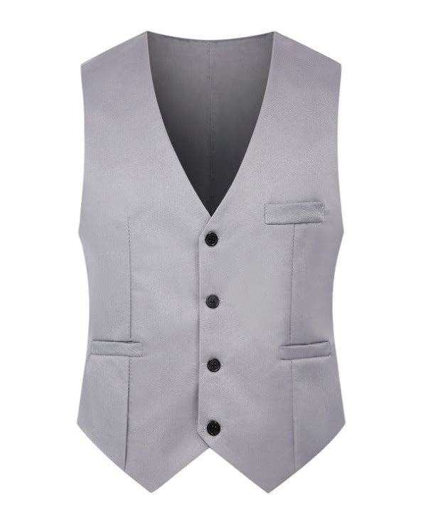 Men's Elegant Business Vest with V-Neck and Tailored Silhouette Mune Fashion