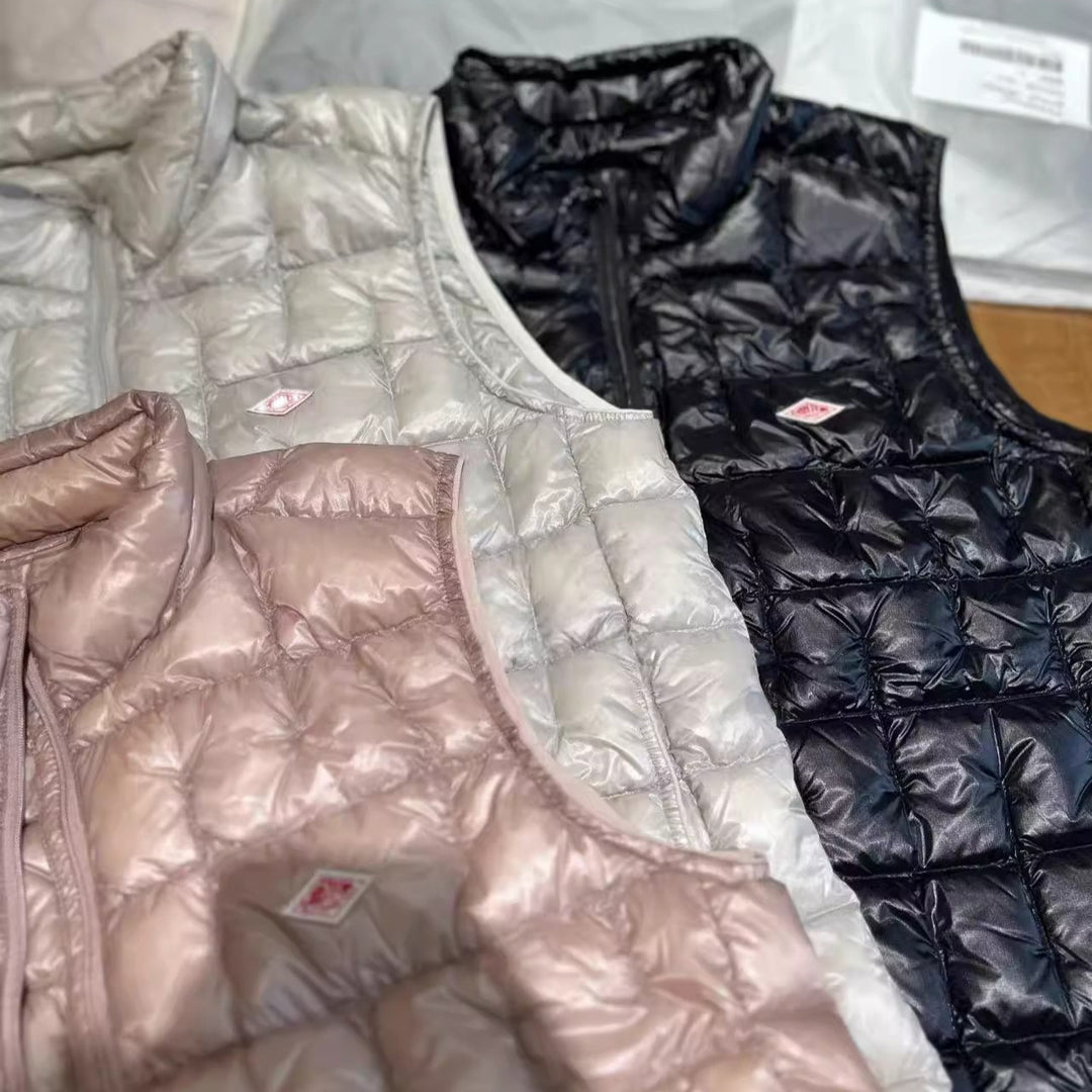 Women's light quilted jacket with high stand-up collar and zipper Mune Fashion