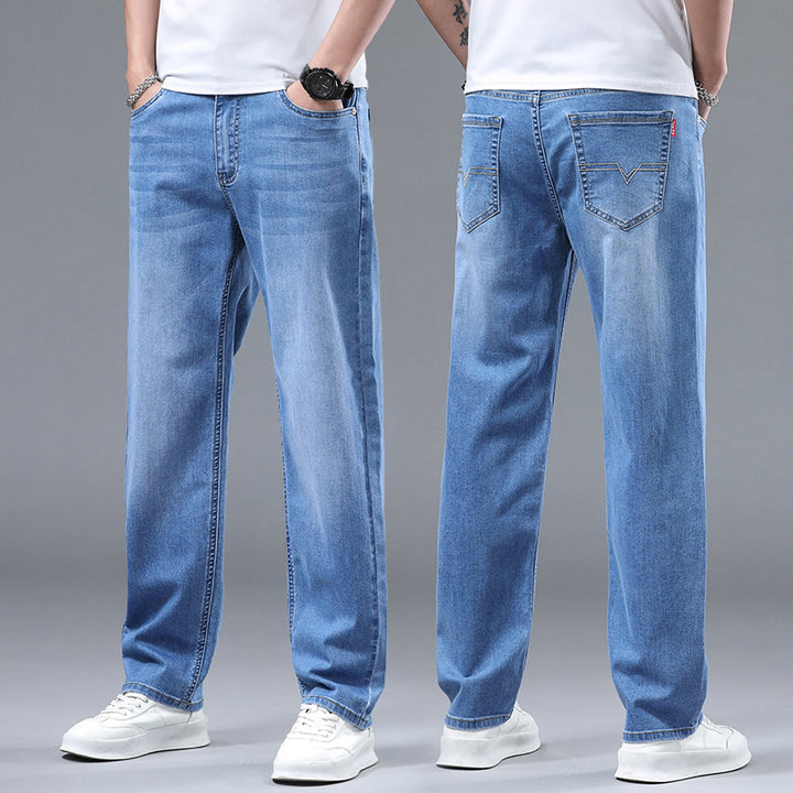 Men's Extra Wide Denim Baggy Jeans with Straight Leg & Soft Washes Mune Fashion