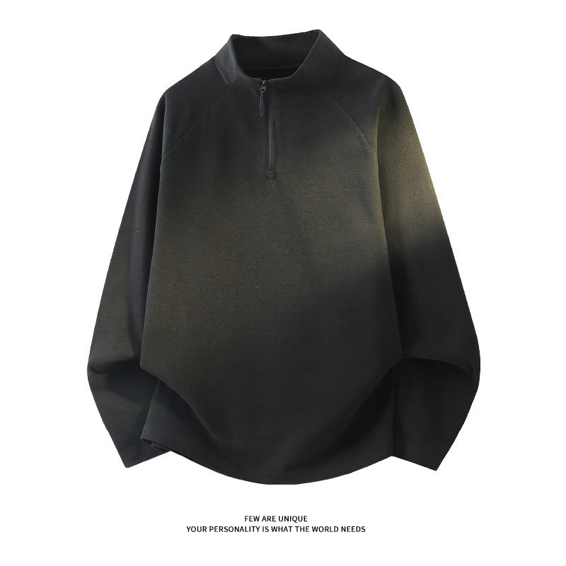 Unisex Oversize-Mockneck-Halfzip-Sweatshirt made of microfleece with rounded hem Mune Fashion