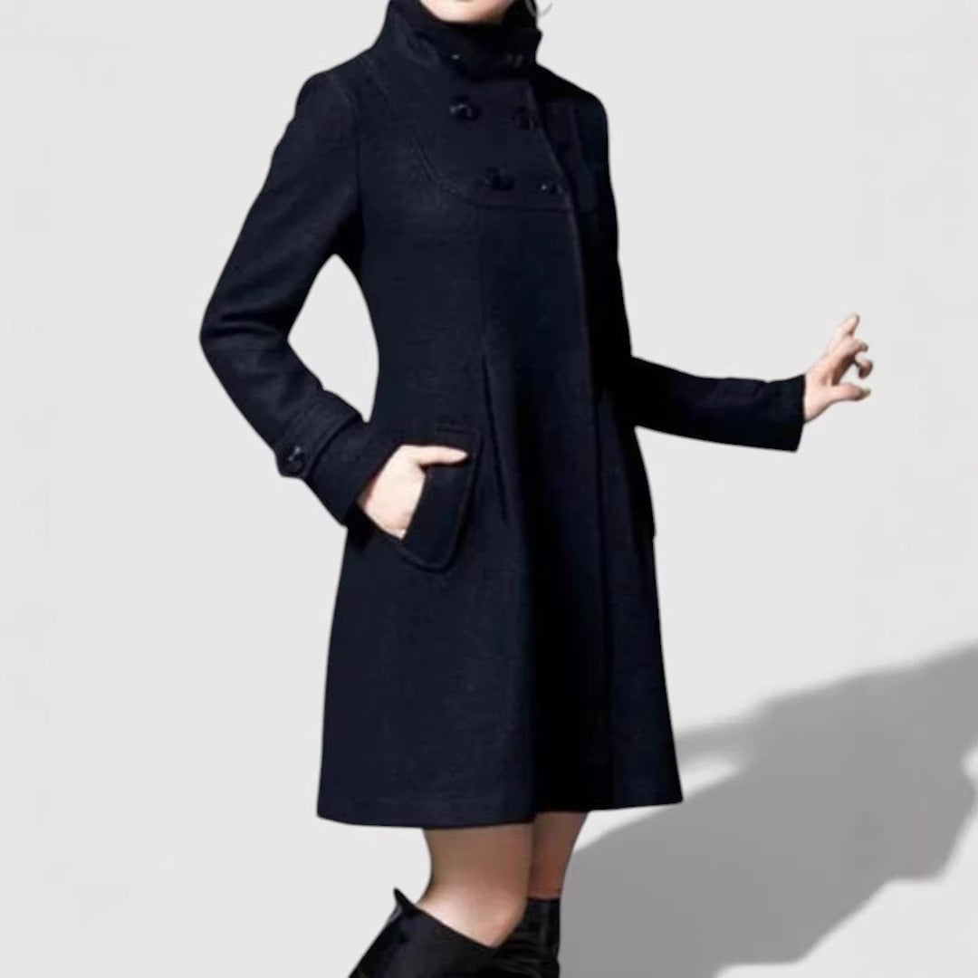 Women's Fashion Transitional Jacket with Hood and Button Details