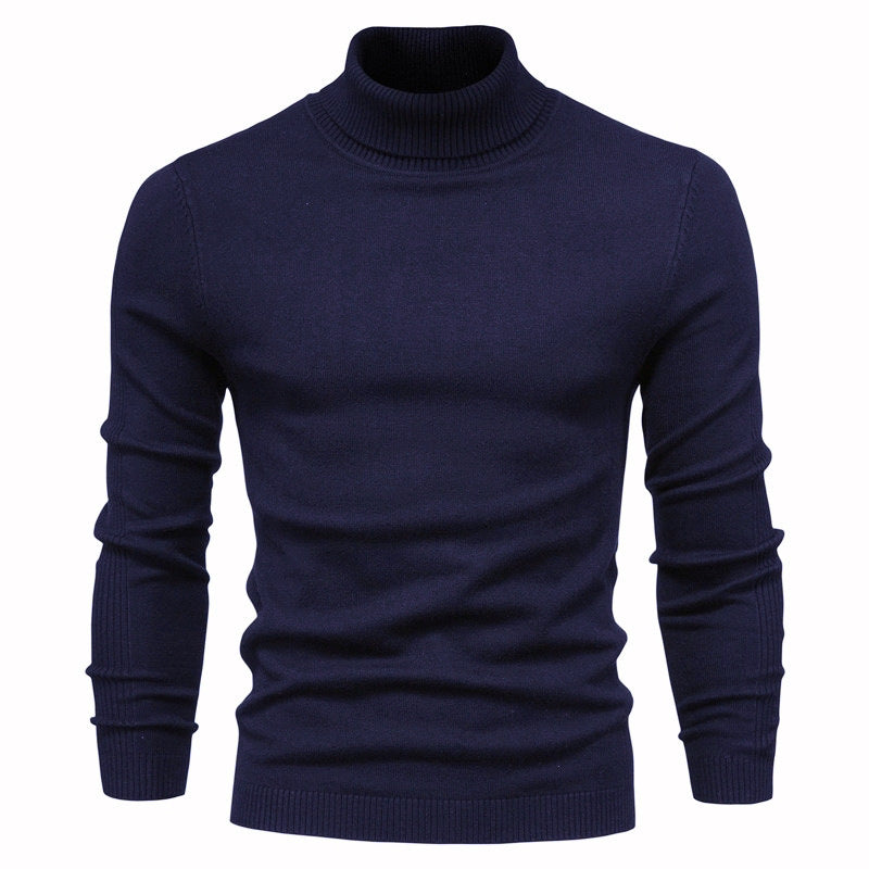 Men's Fashionable Turtleneck Sweater Made Of Fine Merino Wool Mune