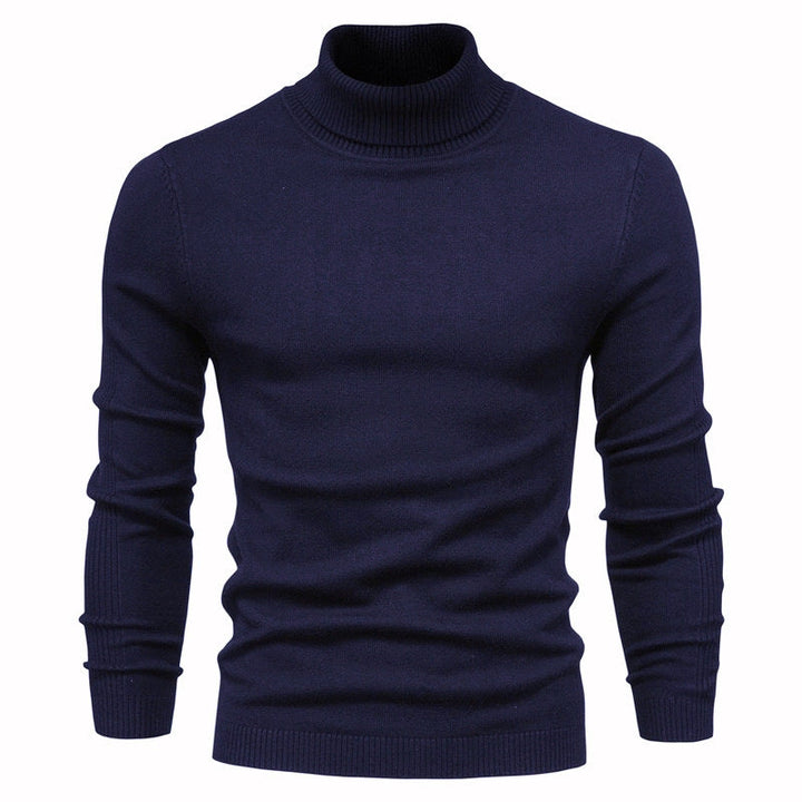 Men's Fashionable Turtleneck Sweater Made Of Fine Merino Wool Mune